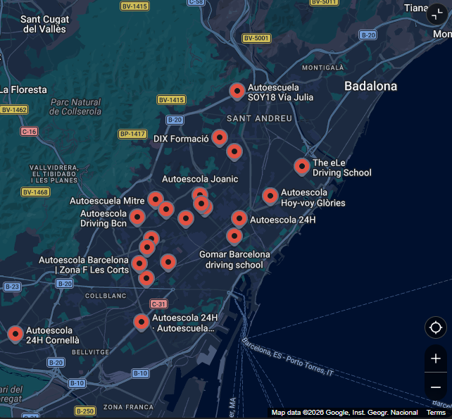 Autoescuelas en Barcelona (60 Empresas) – Dirección y Teléfono