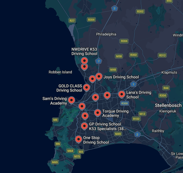 Complete List of 60 Driving Schools in Cape Town