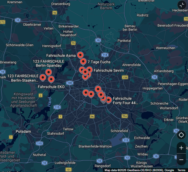 Fahrschule in Berlin (60 Unternehmen) – Adresse und Telefonnummern