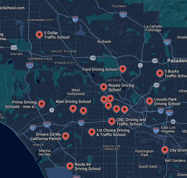 Los Angeles Driving Schools (60 Companies) – Address and Phone Information