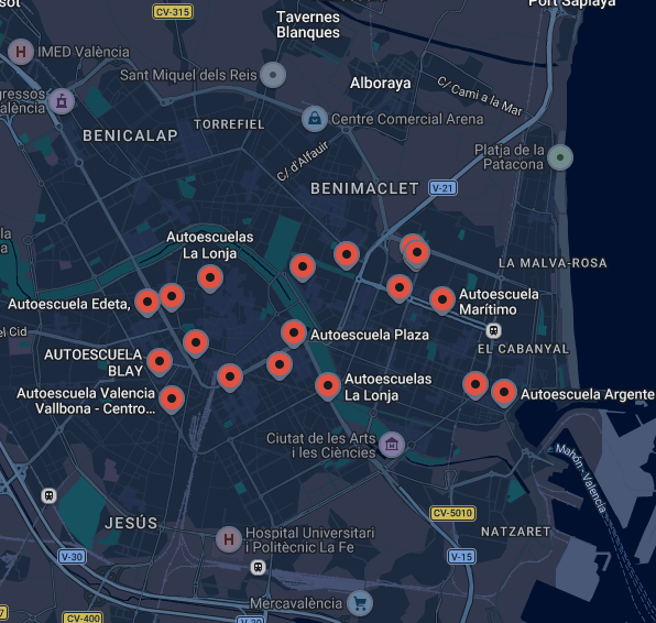 Las 60 Mejores Autoescuelas en Valencia: Dirección, Teléfono